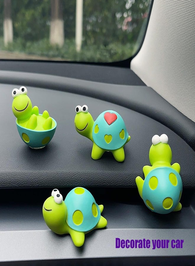 Fsocpen 4 Pcs Funny Resin Turtle Decor, 3D Creative Craft Animal Turtle Figurine, Adorable Office Desk Toy, Great for Computer Monitor Desk Decoration - Image 3